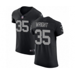 Men's Nike Oakland Raiders #35 Shareece Wright Black Team Color Vapor Untouchable Elite Player NFL Jersey