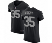 Men's Nike Oakland Raiders #35 Shareece Wright Black Team Color Vapor Untouchable Elite Player NFL Jersey