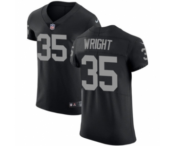 Men's Nike Oakland Raiders #35 Shareece Wright Black Team Color Vapor Untouchable Elite Player NFL Jersey