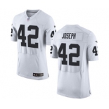 Men's Nike Oakland Raiders #42 Karl Joseph Elite White NFL Jersey