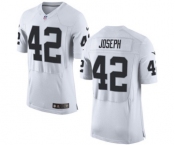 Men's Nike Oakland Raiders #42 Karl Joseph Elite White NFL Jersey