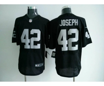 Men's Nike Oakland Raiders #42 Karl Joseph Game Black Elite Color NFL Jersey