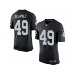 Men's Nike Oakland Raiders #49 Jamize Olawale Elite Black Team Color NFL Jersey