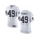 Men's Nike Oakland Raiders #49 Jamize Olawale Elite White NFL Jersey