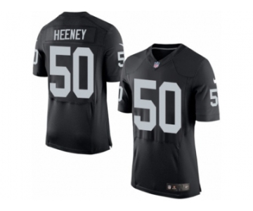 Men's Nike Oakland Raiders #50 Ben Heeney Elite Black Team Color NFL Jersey