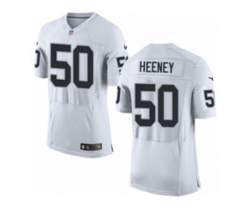 Men's Nike Oakland Raiders #50 Ben Heeney Elite White NFL Jersey