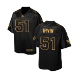 Men's Nike Oakland Raiders #51 Bruce Irvin Elite Black Pro Line Gold Collection NFL Jersey