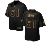 Men's Nike Oakland Raiders #51 Bruce Irvin Elite Black Pro Line Gold Collection NFL Jersey