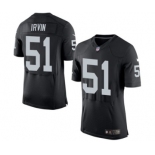 Men's Nike Oakland Raiders #51 Bruce Irvin Elite Black Team Color NFL Jersey