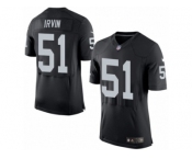 Men's Nike Oakland Raiders #51 Bruce Irvin Elite Black Team Color NFL Jersey