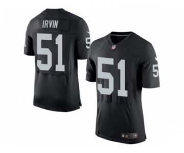 Men's Nike Oakland Raiders #51 Bruce Irvin Elite Black Team Color NFL Jersey