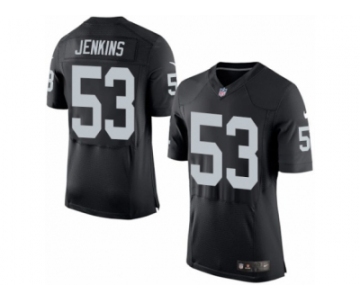 Men's Nike Oakland Raiders #53 Jelani Jenkins Elite Black Team Color NFL Jersey