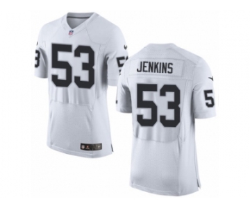 Men's Nike Oakland Raiders #53 Jelani Jenkins Elite White NFL Jersey