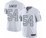 Men's Nike Oakland Raiders #54 Emmanuel Lamur Elite White Rush Vapor Untouchable NFL Jersey