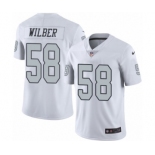 Men's Nike Oakland Raiders #58 Kyle Wilber Elite White Rush Vapor Untouchable NFL Jersey