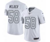 Men's Nike Oakland Raiders #58 Kyle Wilber Elite White Rush Vapor Untouchable NFL Jersey