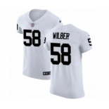 Men's Nike Oakland Raiders #58 Kyle Wilber White Vapor Untouchable Elite Player NFL Jersey