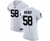 Men's Nike Oakland Raiders #58 Kyle Wilber White Vapor Untouchable Elite Player NFL Jersey