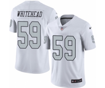 Men's Nike Oakland Raiders #59 Tahir Whitehead Elite White Rush Vapor Untouchable NFL Jersey