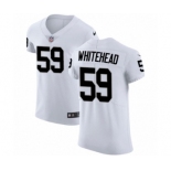 Men's Nike Oakland Raiders #59 Tahir Whitehead White Vapor Untouchable Elite Player NFL Jersey