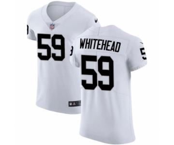 Men's Nike Oakland Raiders #59 Tahir Whitehead White Vapor Untouchable Elite Player NFL Jersey