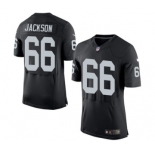 Men's Nike Oakland Raiders #66 Gabe Jackson Elite Black Team Color NFL Jersey