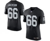 Men's Nike Oakland Raiders #66 Gabe Jackson Elite Black Team Color NFL Jersey