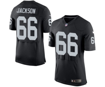 Men's Nike Oakland Raiders #66 Gabe Jackson Elite Black Team Color NFL Jersey