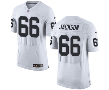 Men's Nike Oakland Raiders #66 Gabe Jackson Elite White NFL Jersey