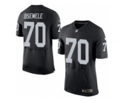 Men's Nike Oakland Raiders #70 Kelechi Osemele Elite Black Team Color NFL Jersey