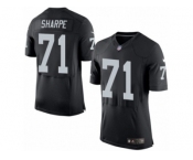 Men's Nike Oakland Raiders #71 David Sharpe Elite Black Team Color NFL Jersey