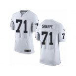 Men's Nike Oakland Raiders #71 David Sharpe Elite White NFL Jersey