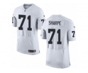 Men's Nike Oakland Raiders #71 David Sharpe Elite White NFL Jersey