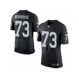 Men's Nike Oakland Raiders #73 Marshall Newhouse Elite Black Team Color NFL Jersey