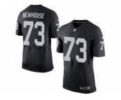 Men's Nike Oakland Raiders #73 Marshall Newhouse Elite Black Team Color NFL Jersey