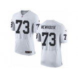 Men's Nike Oakland Raiders #73 Marshall Newhouse Elite White NFL Jersey