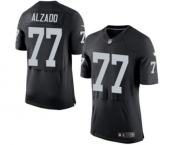 Men's Nike Oakland Raiders #77 Lyle Alzado Elite Black Team Color NFL Jersey