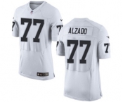 Men's Nike Oakland Raiders #77 Lyle Alzado Elite White NFL Jersey