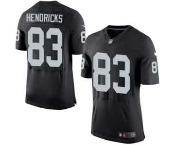 Men's Nike Oakland Raiders #83 Ted Hendricks Elite Black Team Color NFL Jersey