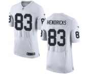 Men's Nike Oakland Raiders #83 Ted Hendricks Elite White NFL Jersey