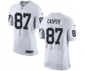 Men's Nike Oakland Raiders #87 Dave Casper Elite White NFL Jersey