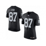 Men's Nike Oakland Raiders #87 Jared Cook Elite Black Team Color NFL Jersey