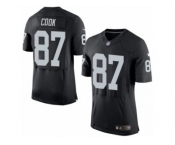 Men's Nike Oakland Raiders #87 Jared Cook Elite Black Team Color NFL Jersey