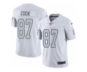 Men's Nike Oakland Raiders #87 Jared Cook Elite White Rush NFL Jersey