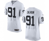 Men's Nike Oakland Raiders #91 Shilique Calhoun Elite White NFL Jersey