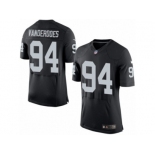 Men's Nike Oakland Raiders #94 Eddie Vanderdoes Elite Black Team Color NFL Jersey