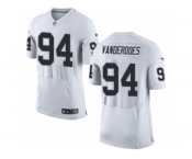 Men's Nike Oakland Raiders #94 Eddie Vanderdoes Elite White NFL Jersey