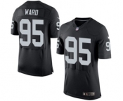 Men's Nike Oakland Raiders #95 Jihad Ward Elite Black Team Color NFL Jersey