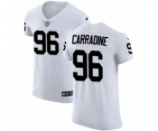 Men's Nike Oakland Raiders #96 Cornellius Carradine White Vapor Untouchable Elite Player NFL Jersey