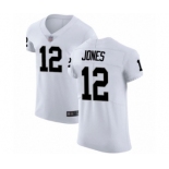 Men's Oakland Raiders #12 Zay Jones White Vapor Untouchable Elite Player Football Jersey